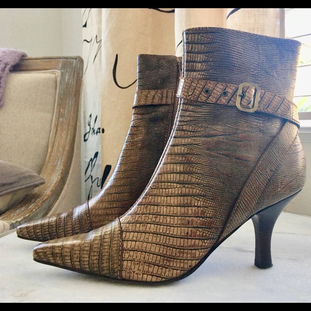 Antonio Melani reptile skin booties